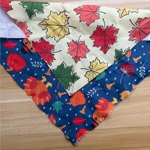 Set of 2 Fall themed dog bandannas 🐶